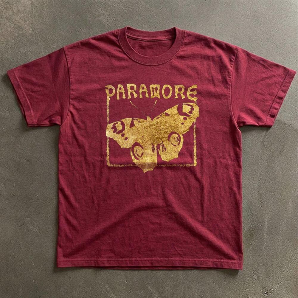 Gildan Paramore Brand Butterfly Design T-Shirt